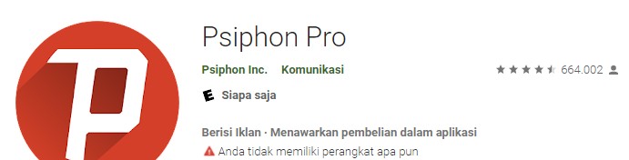 Psiphon Pro aplikasi internet gratis