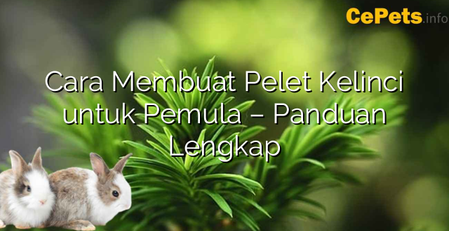 Cara Membuat Pelet Kelinci untuk Pemula – Panduan Lengkap